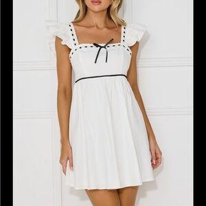 Angel Biba white mini dress